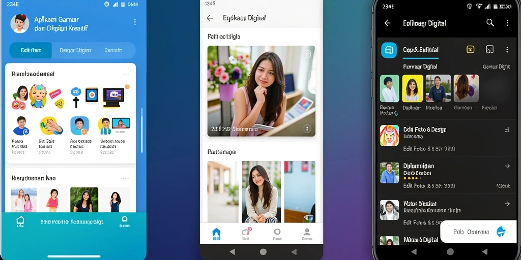 Screenshot utama 234E menunjukkan antarmuka pengeditan gambar yang menarik.