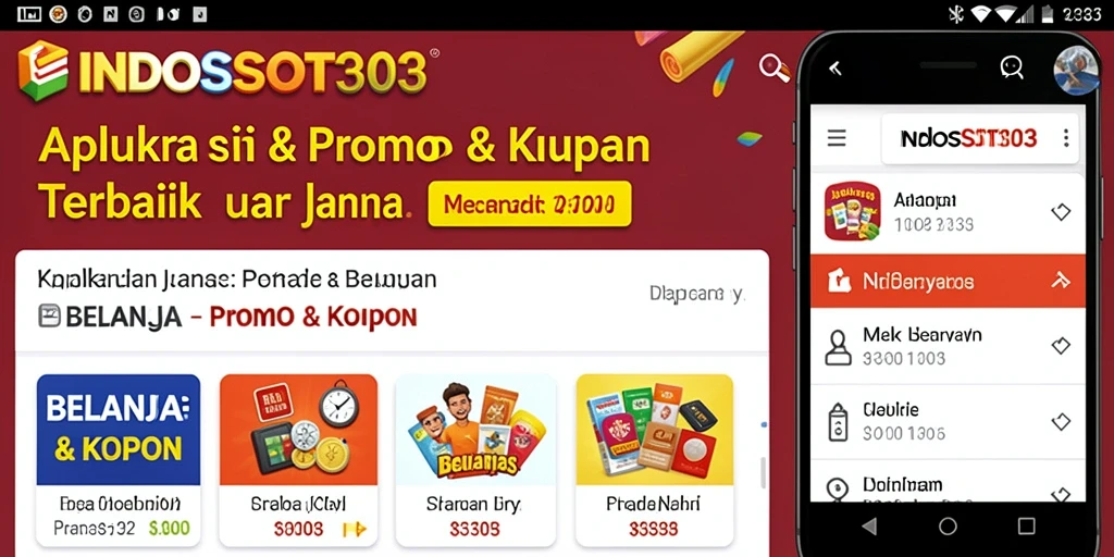 Tampilan antarmuka aplikasi INDOSLOT303 dengan daftar promo menarik.