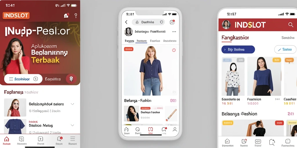 Antarmuka INDSLOT yang menarik dan user-friendly untuk belanja fashion.