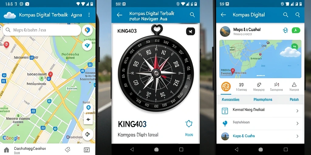 Antarmuka KING403 yang modern dan mudah digunakan untuk navigasi.