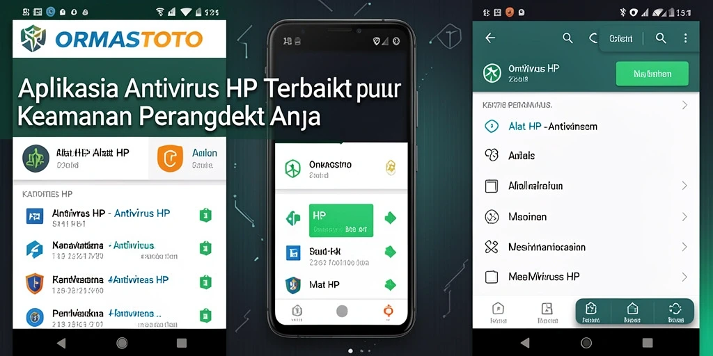 Tampilan antarmuka ORMASTOTO yang sederhana dan efektif untuk pengguna antivirus HP.