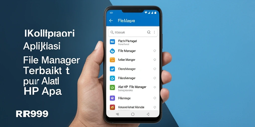 Antarmuka sederhana dan fungsional RR999 sebagai File Manager.